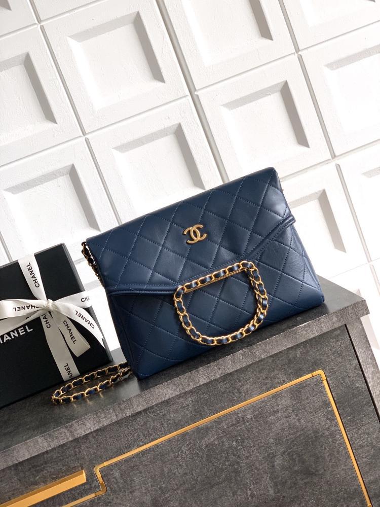Gold Leather Top Handle Bag