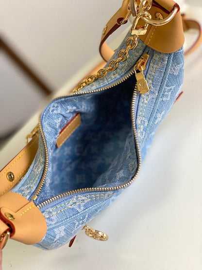 Elegant Premium Blue Denim Shoulder Bag