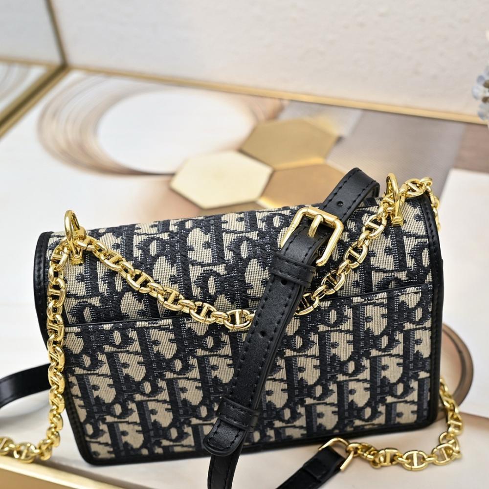Luxury Premium Blue Embroidered Leather Crossbody Bag