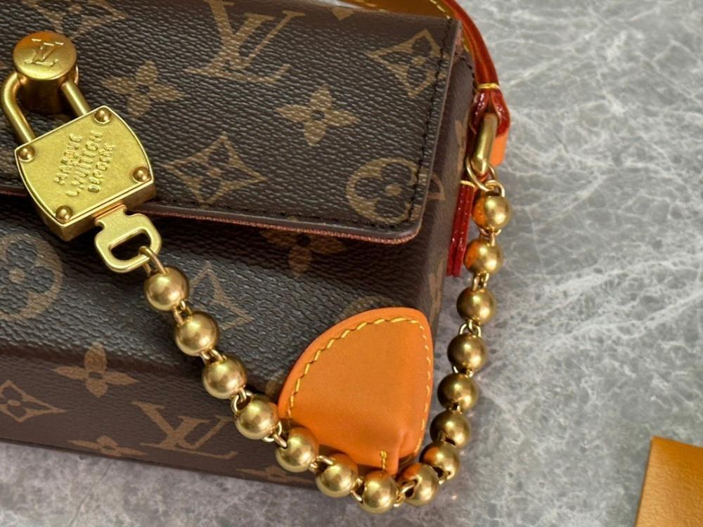 Classic Premium Monogram Calfskin Shoulder Bag
