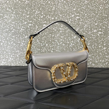 Crystal-Embellished Calfskin Wallet