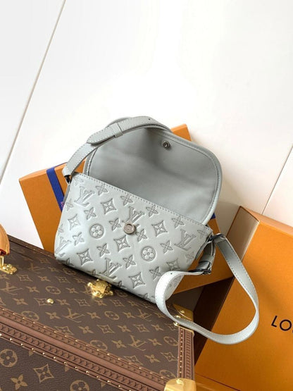 Modern Luxury Monogram Leather Shoulder Bag