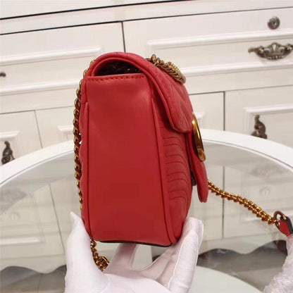 GG Marmont Quilted Lambskin Shoulder Bag