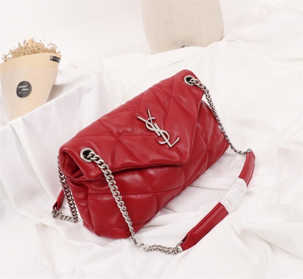 Classic Italian-Inspired Silver Quilted Leather Shoulder Bag