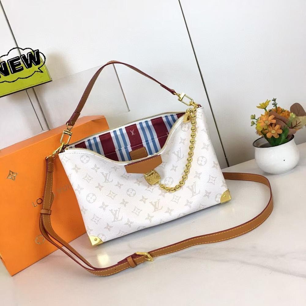 Modern Premium Gold Monogram Canvas Top Handle Bag
