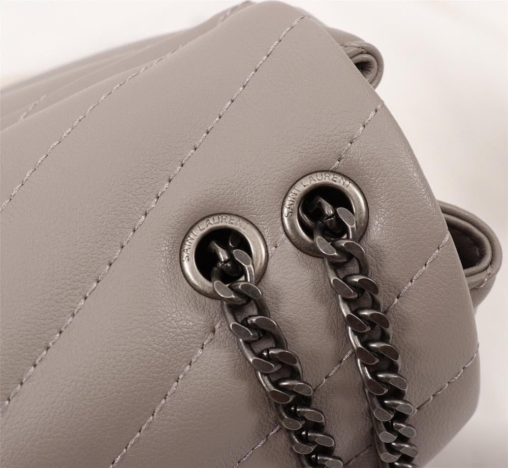 Modern Italian-Inspired Silver Leather Shoulder Bag