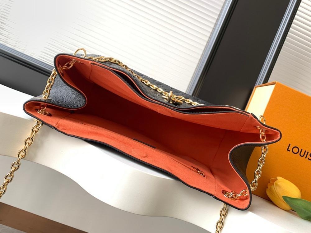 Modern Italian-Inspired Monogram Leather Shoulder Bag