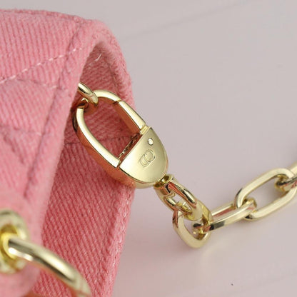Luxury Stylish Gold Denim Shoulder Bag – Limited Edition