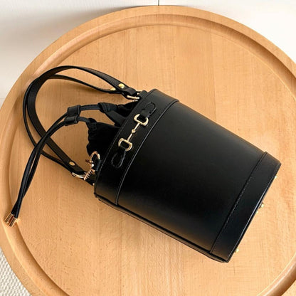 Horsebit 1955 Brown Leather Bucket Bag