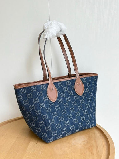 Italian-Inspired Stylish Brown Denim Shoulder Bag
