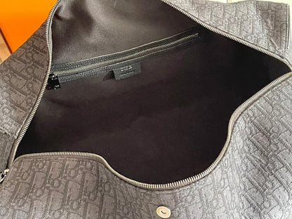 Italian-Inspired Luxury Black Printed Calfskin Shoulder Bag