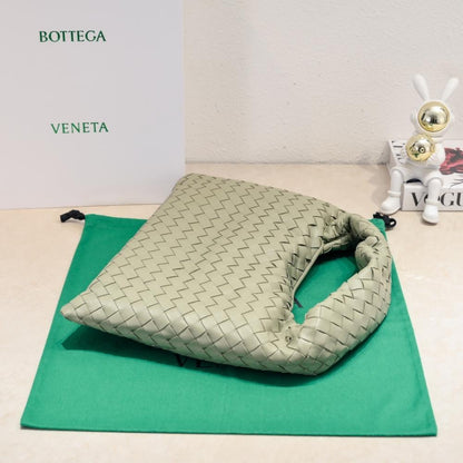 Woven Leather Top Handle Bag