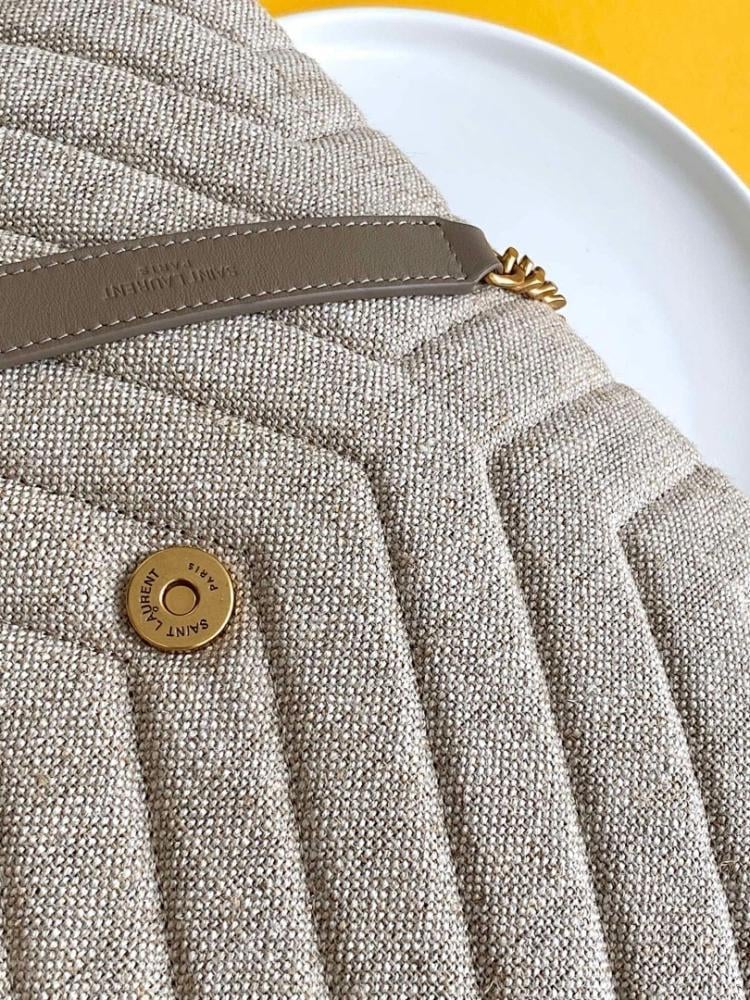 Modern Luxury Beige Leather Crossbody Bag