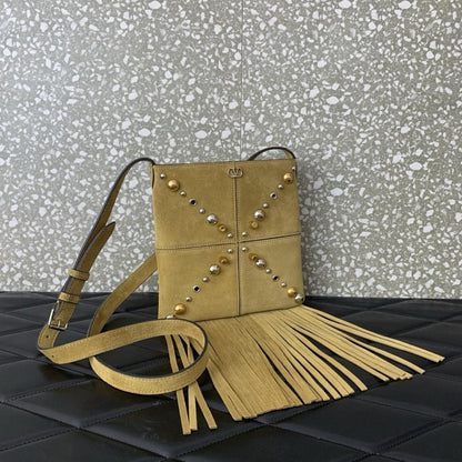 Studded Leather Shoulder Bag