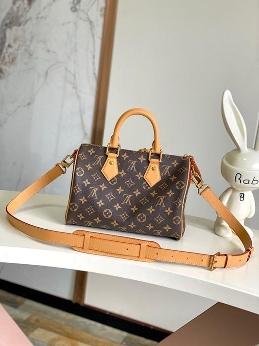 Speedy Bandouliere Monogram Calfskin Crossbody Bag