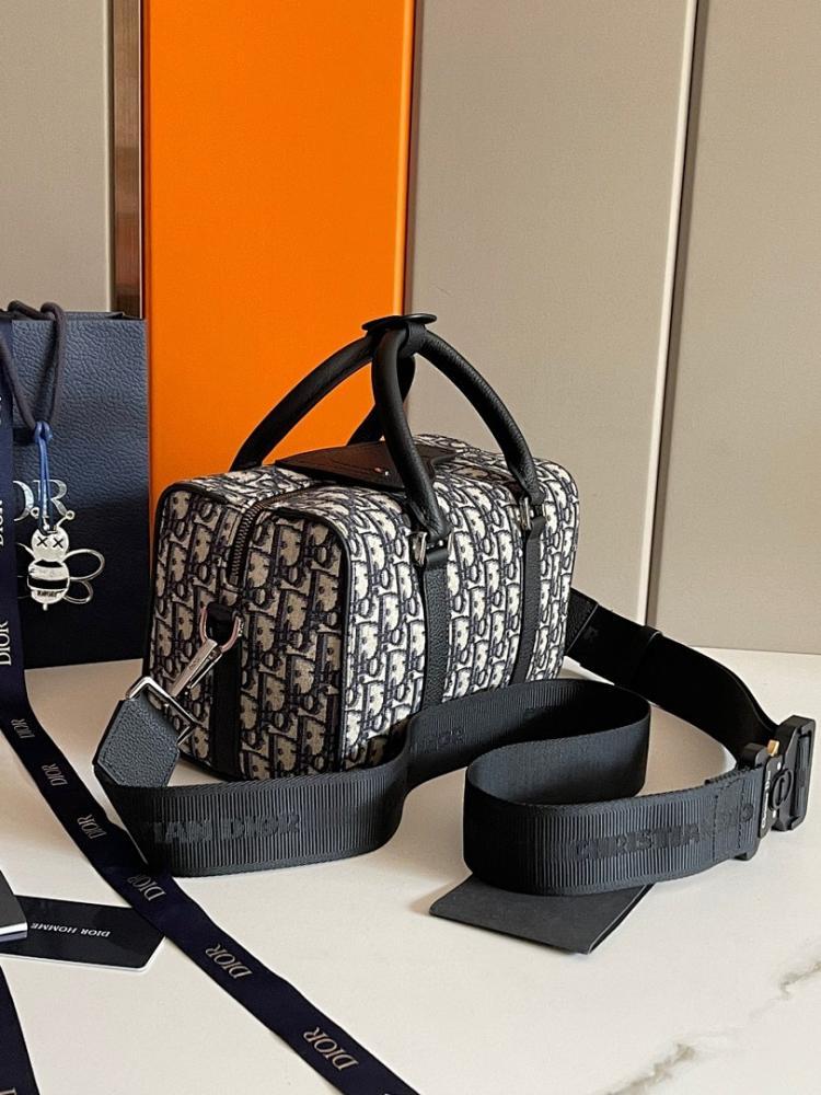 Modern Black Printed Calfskin Shoulder Bag – Limited Edition