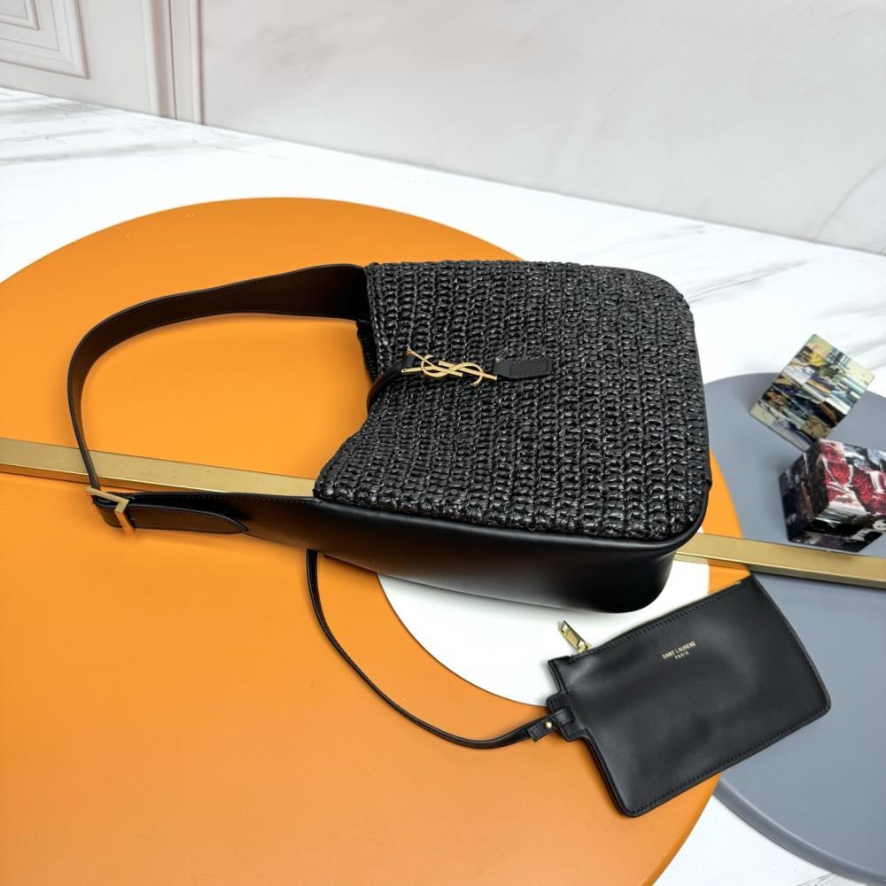 Arco Gold Woven Straw Shoulder Bag