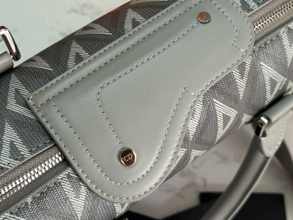 Modern Grey Quilted Leather Shoulder Bag