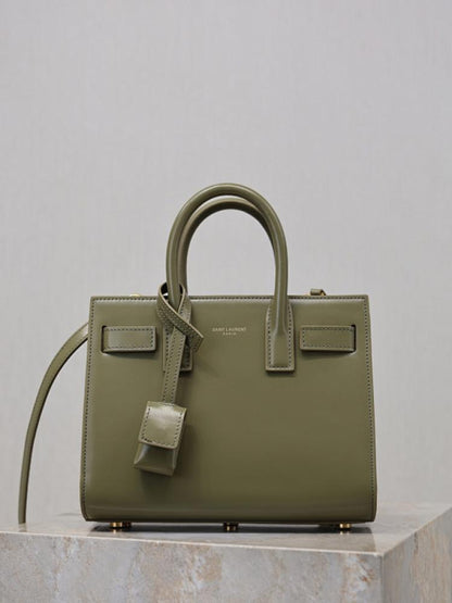 Leather Top Handle Bag