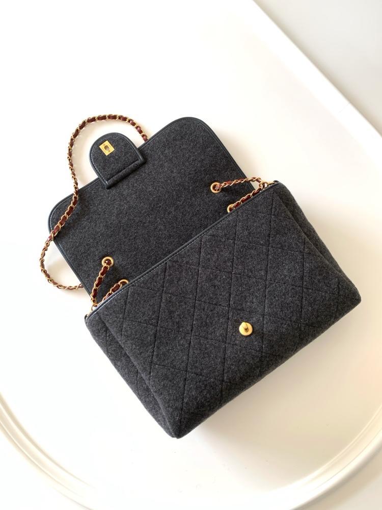 Gold Leather Top Handle Bag