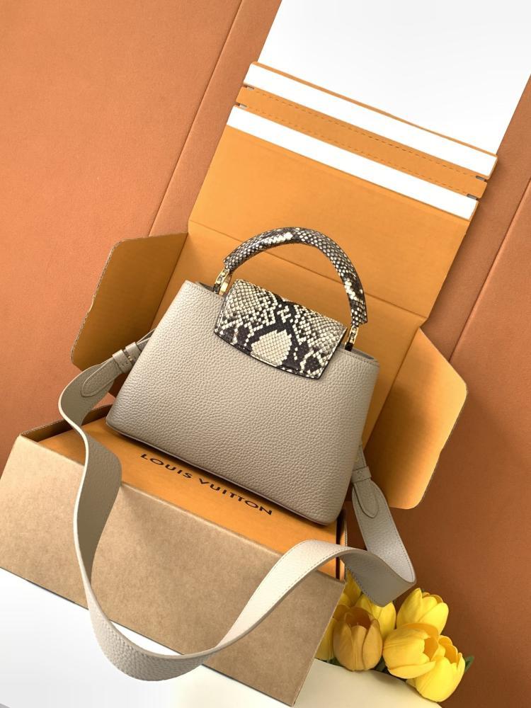 Gold Leather Top Handle Bag
