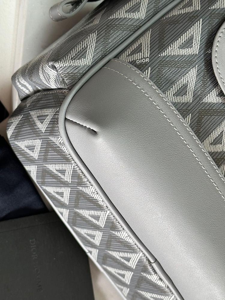 Modern Refined Grey Calfskin Shoulder Bag