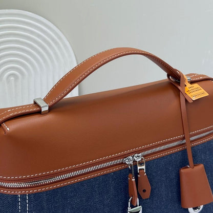 Stylish Refined Blue Denim Shoulder Bag