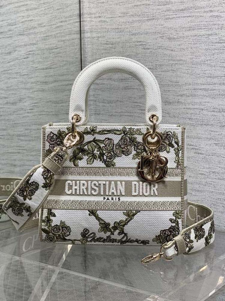Embroidered Top Handle Bag