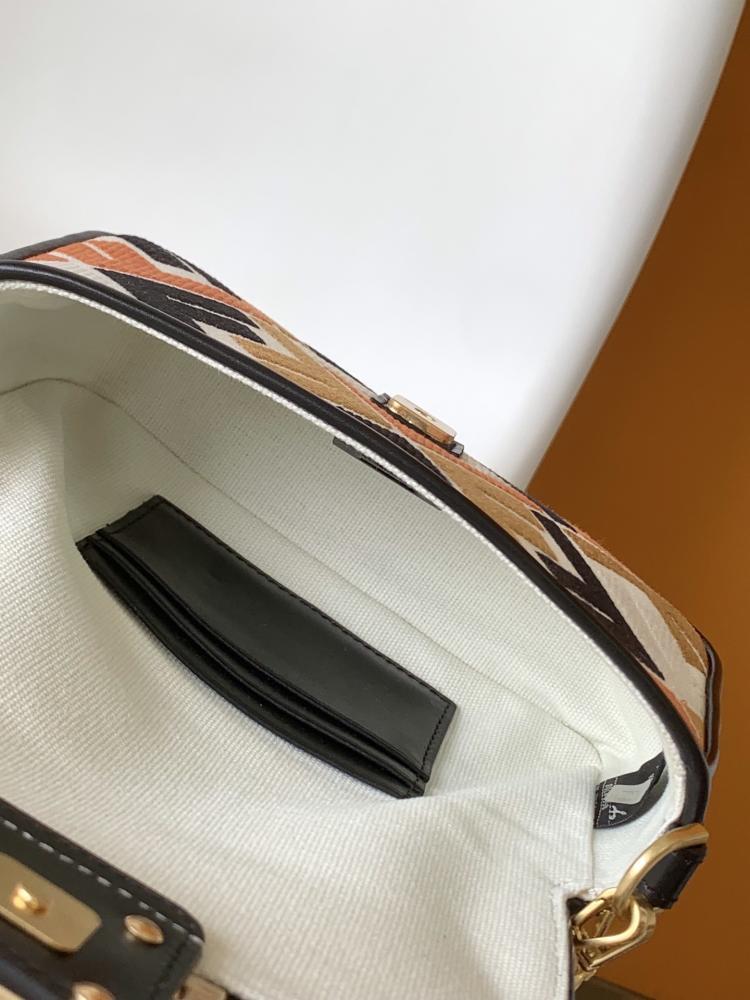 Embroidered Top Handle Bag