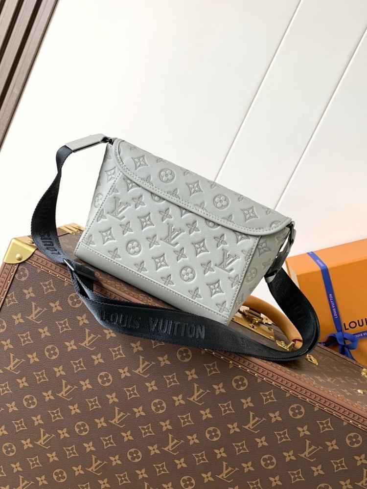 Italian-Inspired Elegant Monogram Leather Shoulder Bag