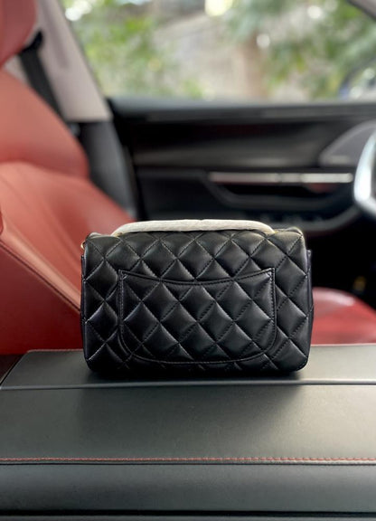 Gold Top Handle Bag