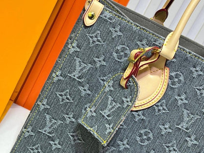 OnTheGo Monogram Denim Shoulder Bag