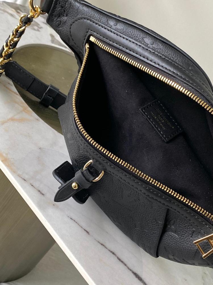 Modern Elegant Gold Monogram Leather Shoulder Bag