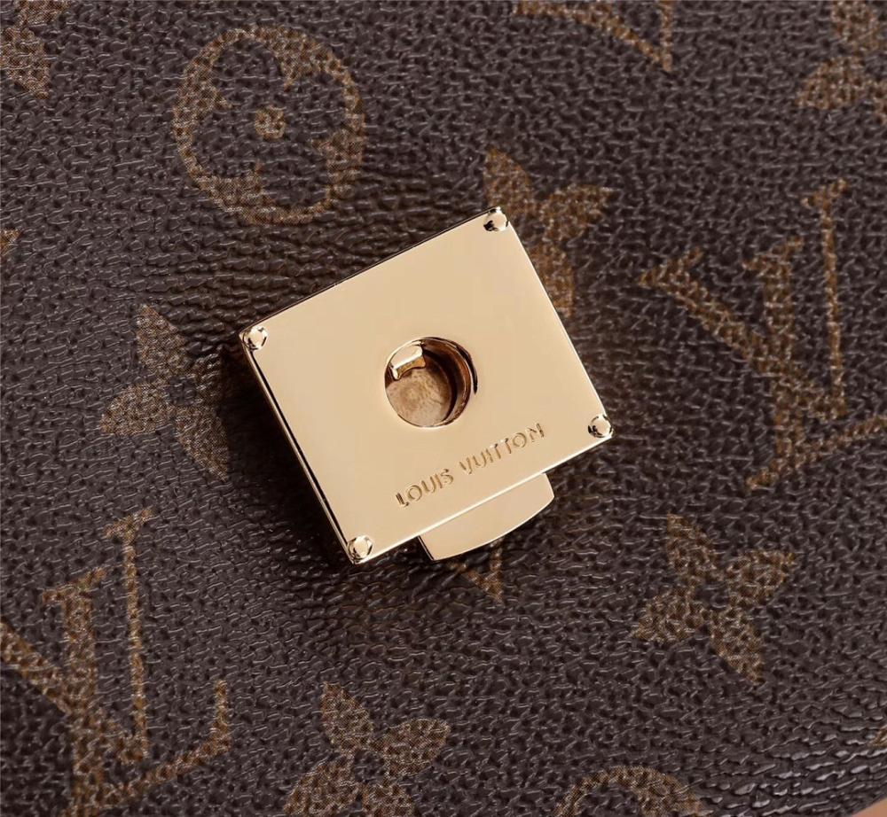 Classic Refined Gold Monogram Calfskin Shoulder Bag