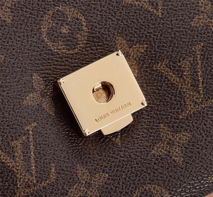 Classic Refined Gold Monogram Calfskin Shoulder Bag