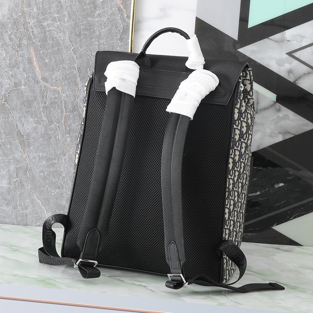 Modern Elegant Black Leather Backpack
