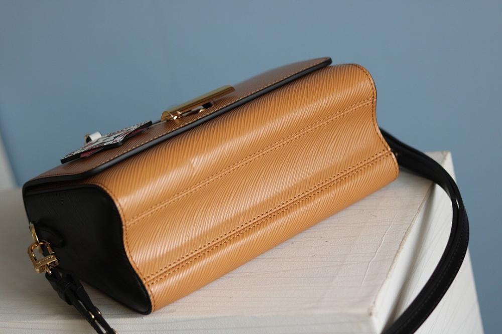 Twist Woven Leather Shoulder Bag