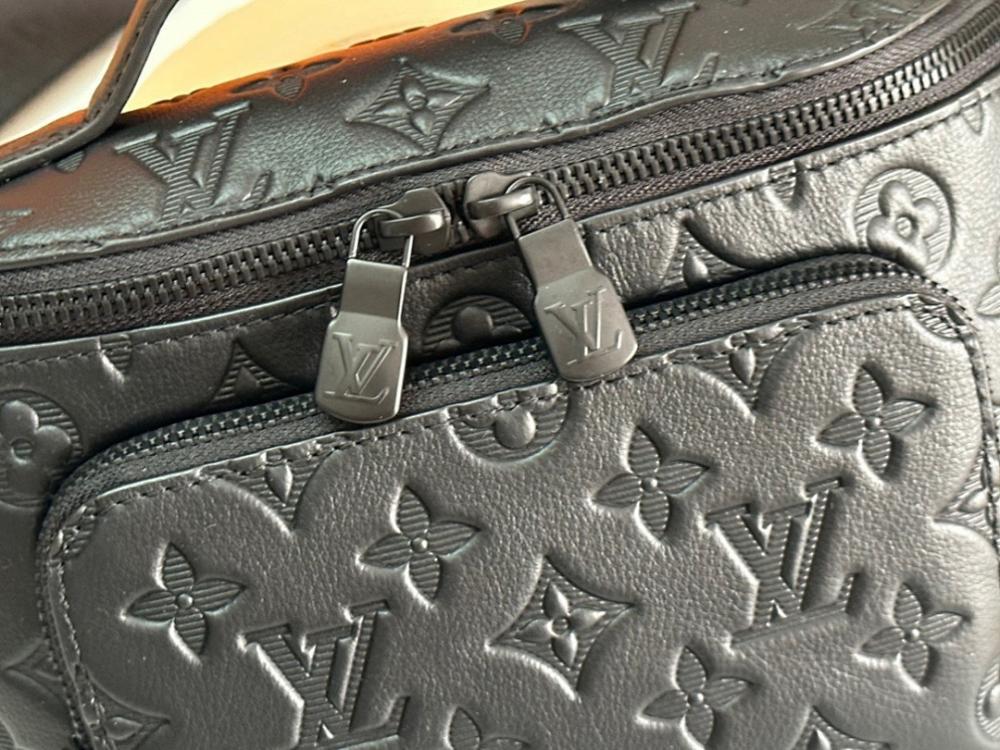 Modern Elegant Monogram Leather Shoulder Bag