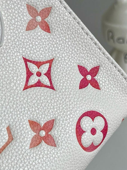 Alma Red Printed Leather Shoulder Bag