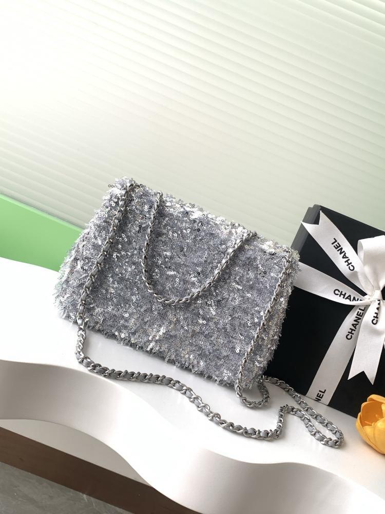 Silver Top Handle Bag
