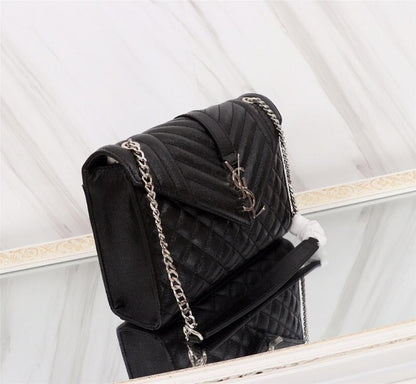 Stylish Refined Leather Top Handle Bag
