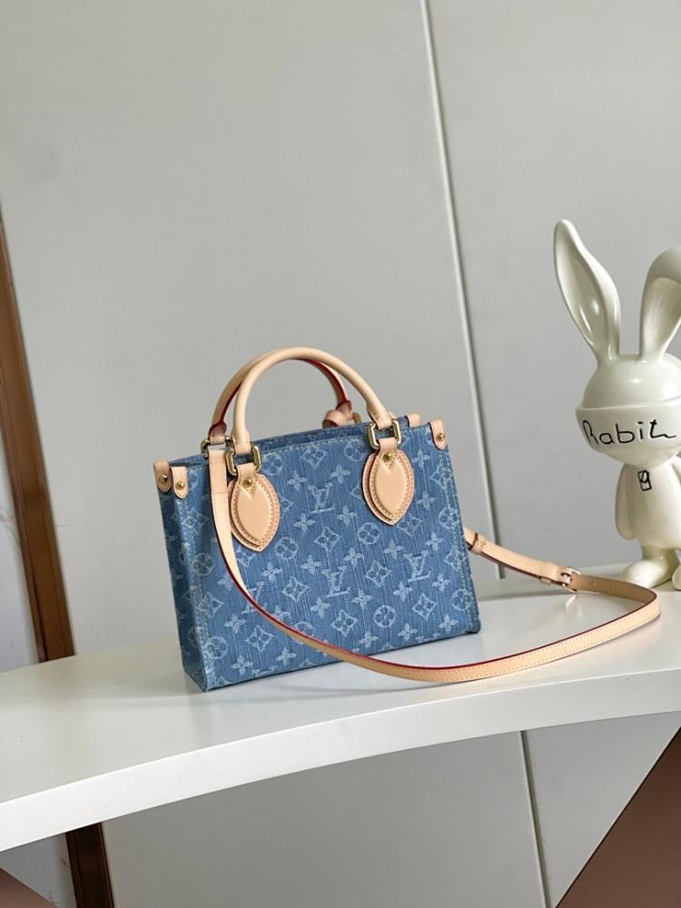 OnTheGo Blue Woven Denim Shoulder Bag
