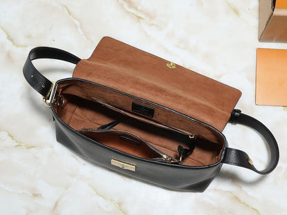 Elegant Stylish Monogram Leather Messenger Bag