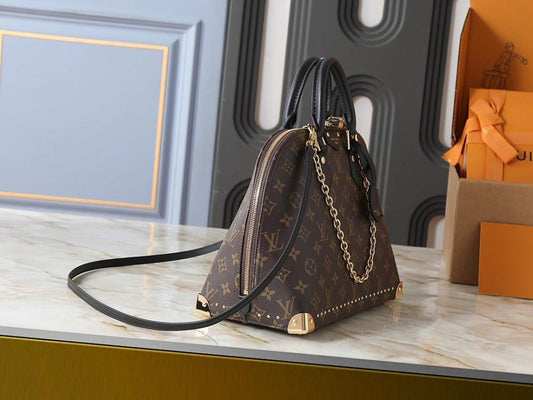 Alma Monogram Calfskin Top Handle Bag