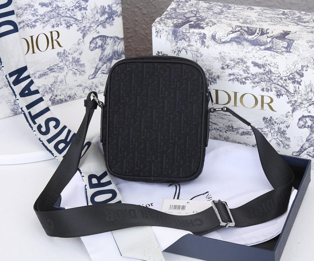 Classic Elegant Black Printed Calfskin Shoulder Bag