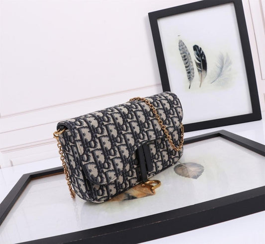 Saddle Gold Printed Shoulder Bag