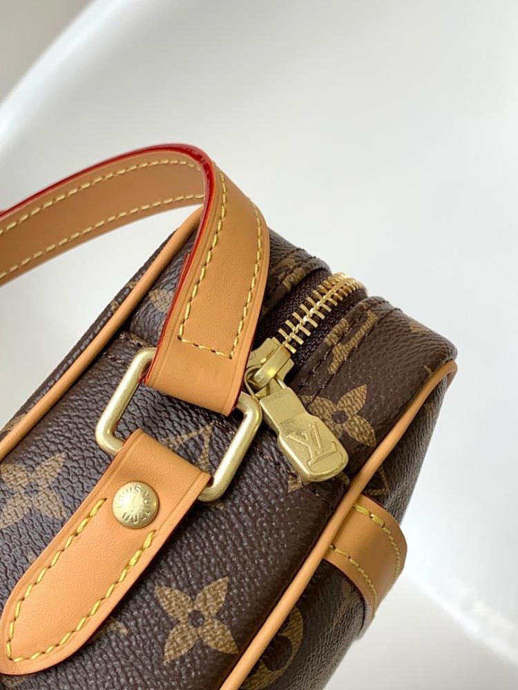 Luxury Refined Monogram Leather Crossbody Bag