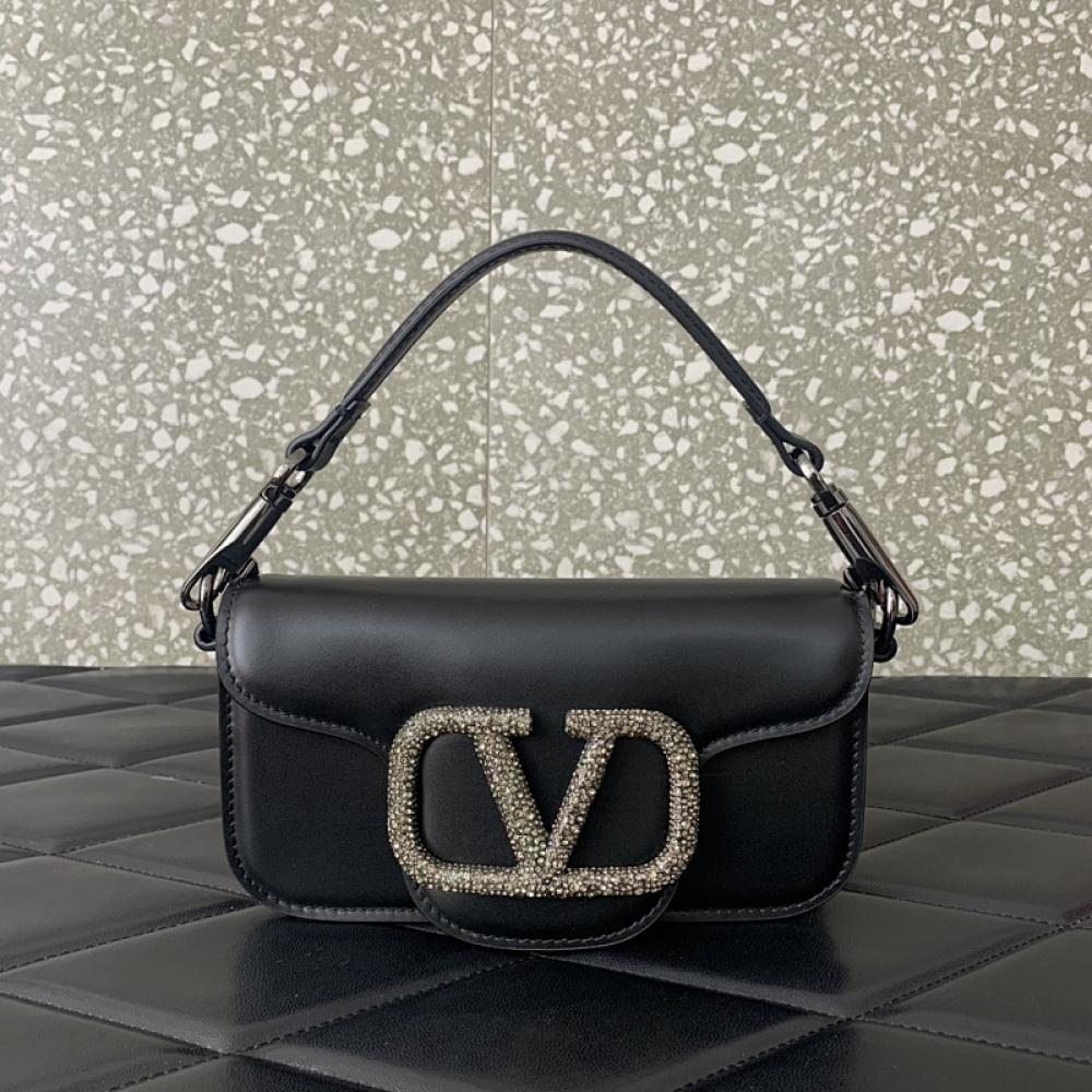 Crystal-Embellished Calfskin Top Handle Bag