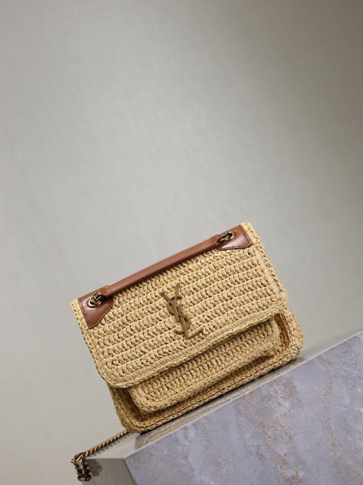 Niki Raffia Top Handle Bag