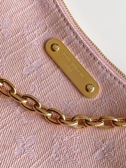 Italian-Inspired Elegant Gold Monogram Leather Crossbody Bag